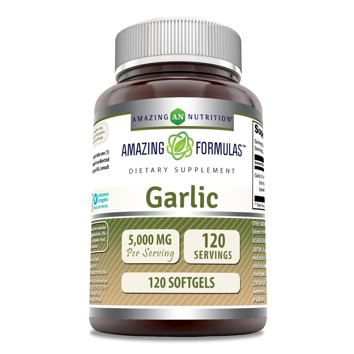 Amazing Nutrition Ail – bouteille de gélules faciles à avaler pour le quotidien
