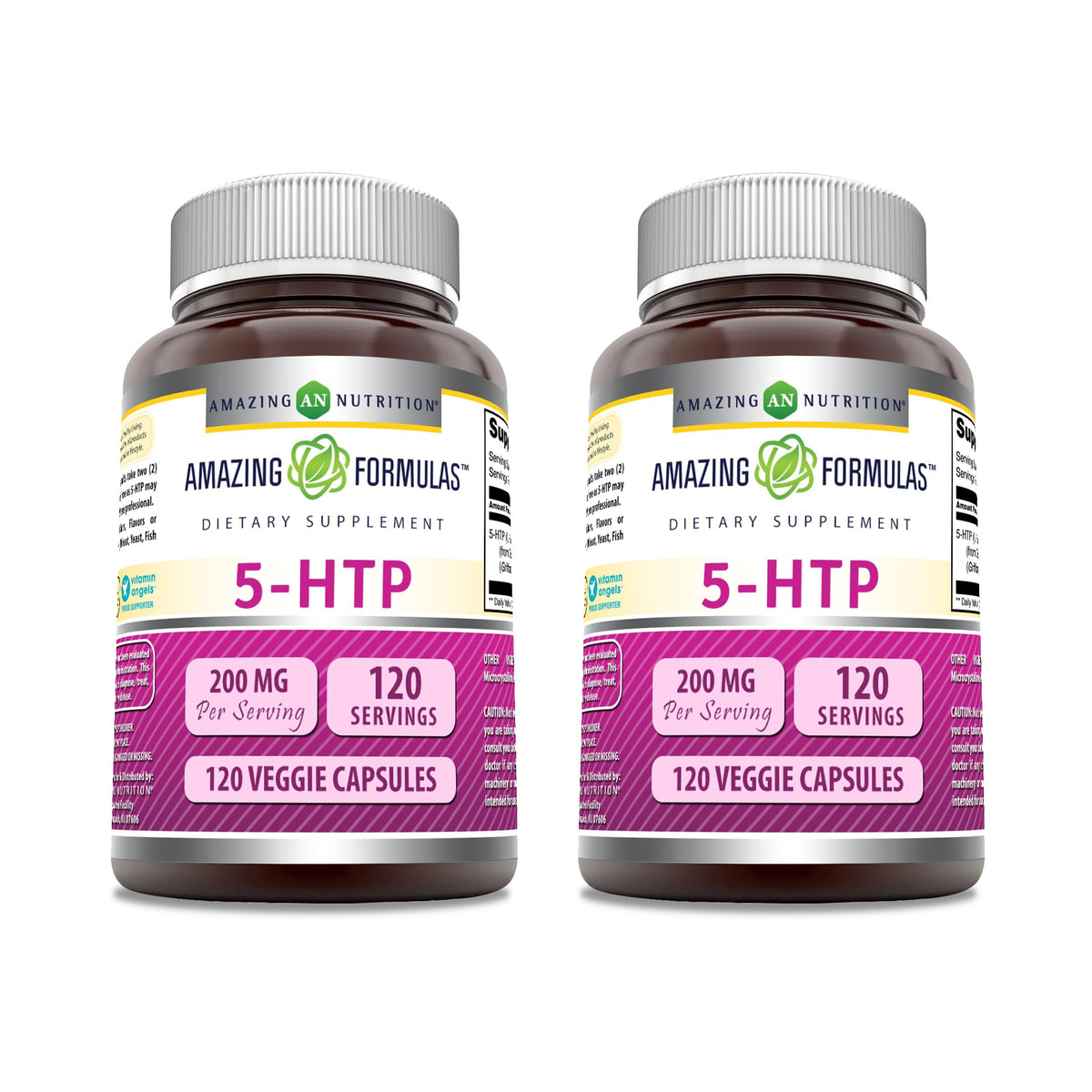 Amazing Formulas 5-HTP, bouteille, potentiel soutien bien-être quotidien.
