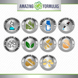 Sceau de test tiers sur l'emballage Amazing Formulas 5-HTP.
