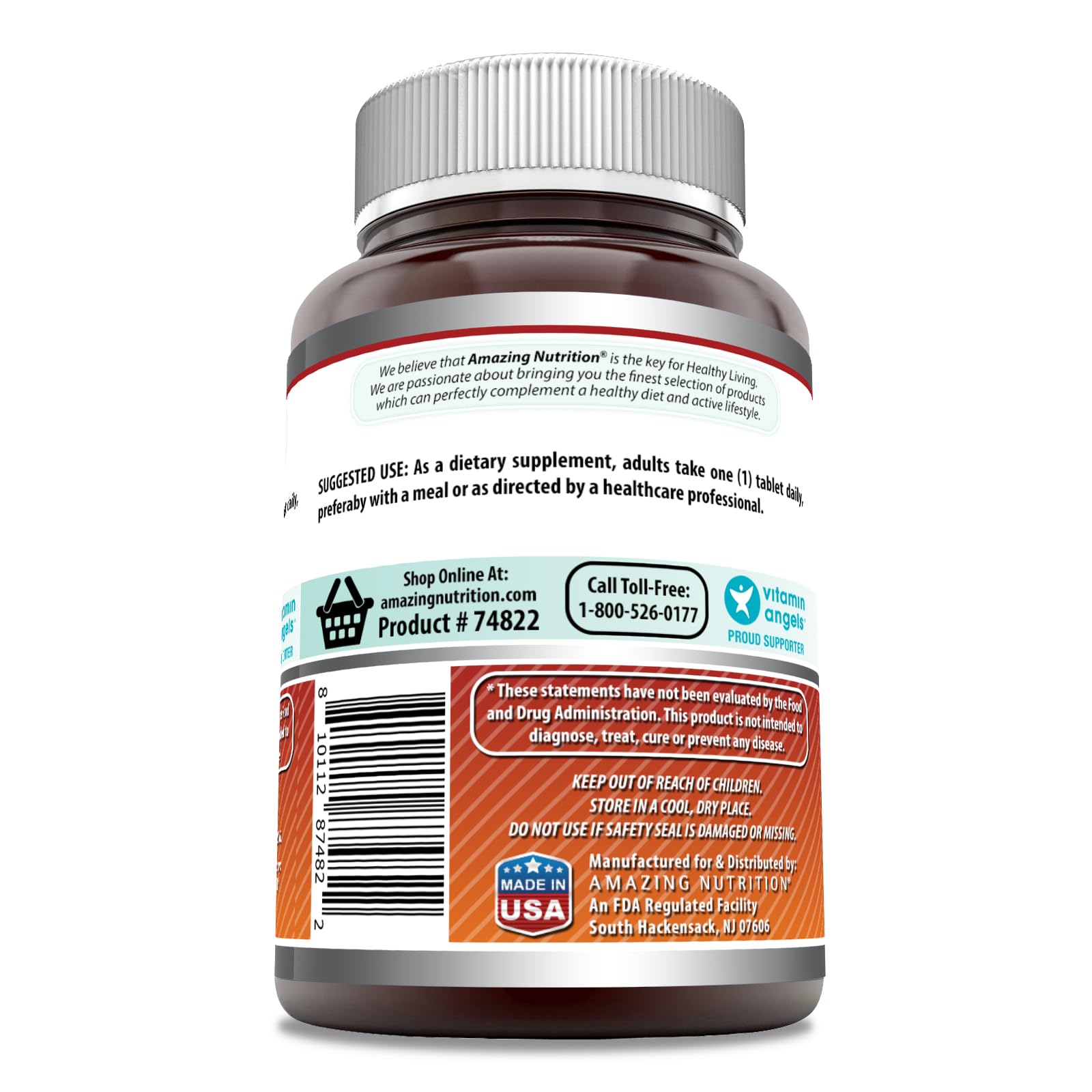 Amazing Formulas acide folique 1000 mcg, boite-emballage: produit sans gluten et non-OGM.