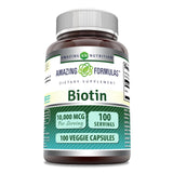 Amazing Formulas Biotin en bouteille avec gélules végétales faciles à avaler