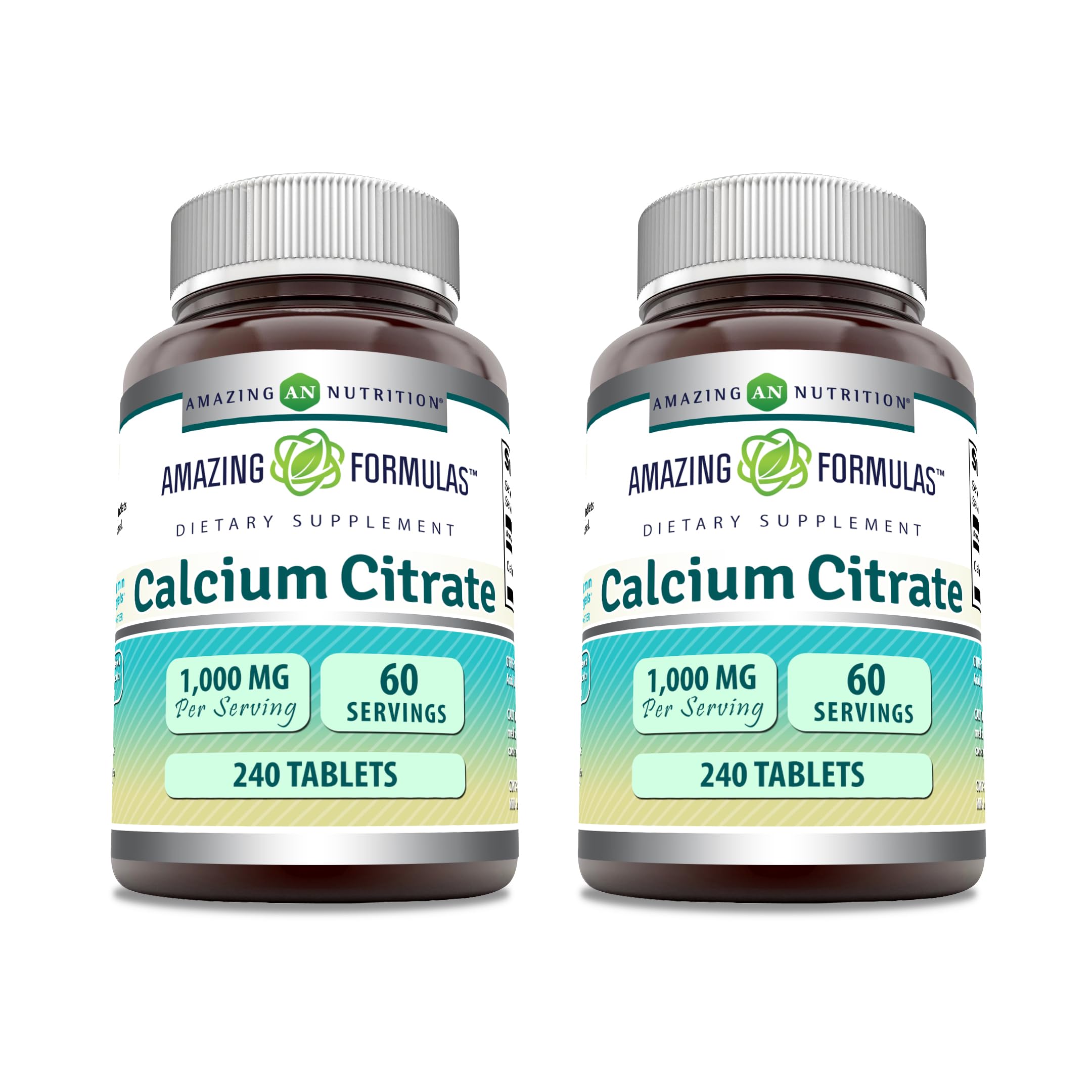 Amazing Formulas Calcium Citrate 1000 mg – comprimé facile à avaler pour l'apport quotidien.