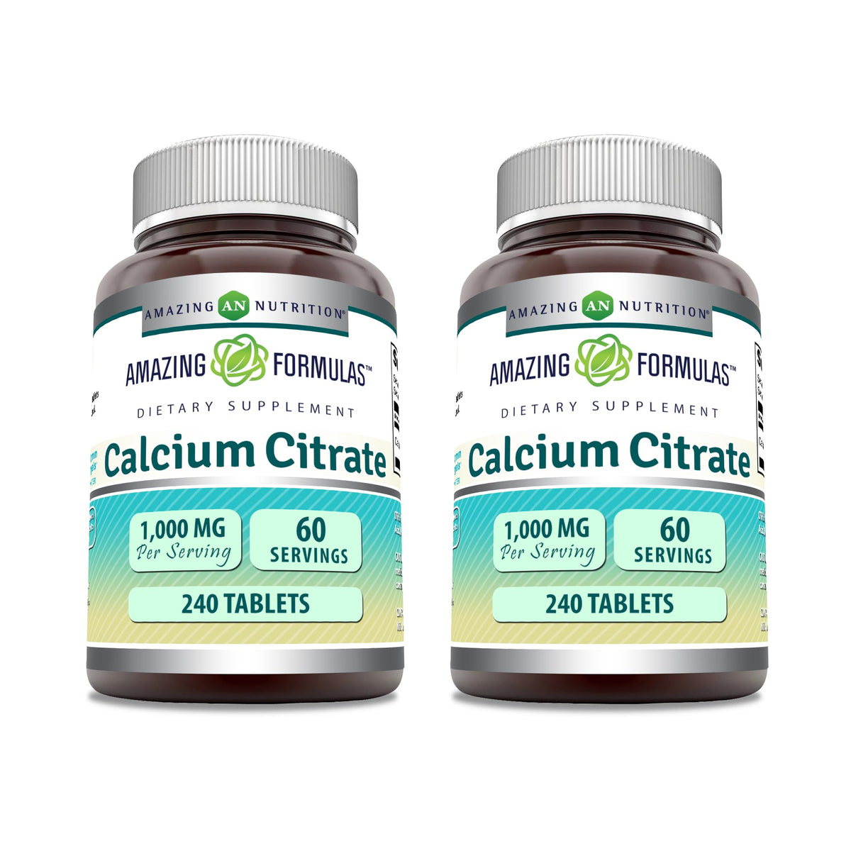 Amazing Formulas Calcium Citrate 1000 mg – comprimé facile à avaler pour l'apport quotidien.