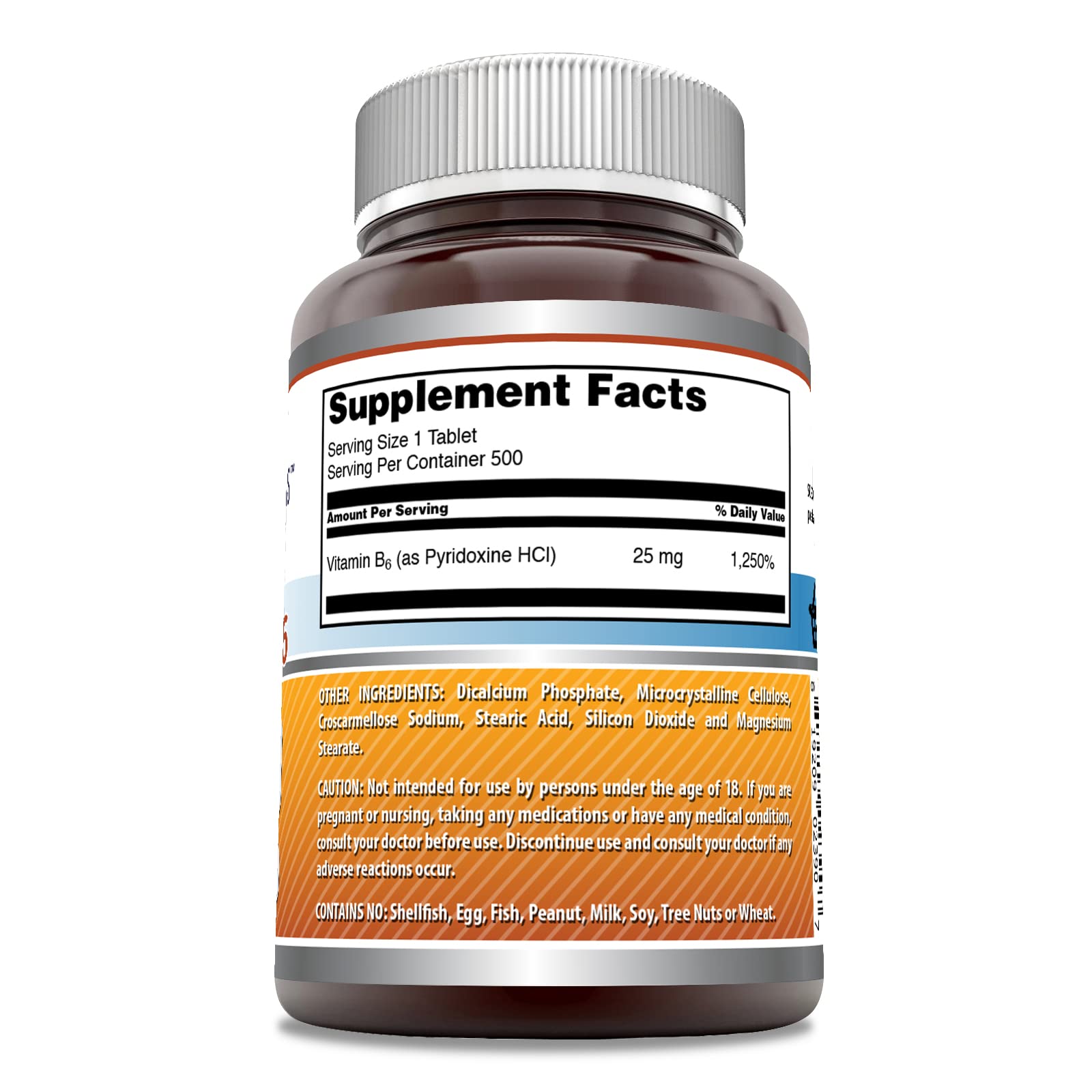 Amazing Formulas Vitamine B6, étiquette lisible et traçabilité assurée.