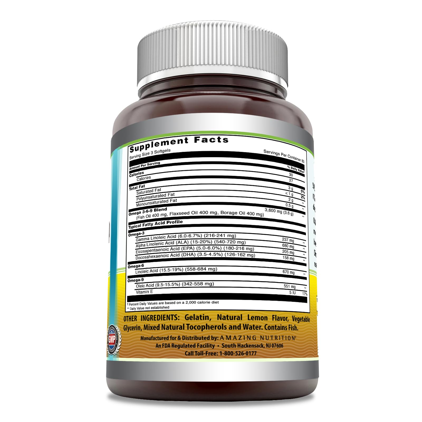 Amazing Omega 3.6.9 – gélules molles, pratique à prendre.