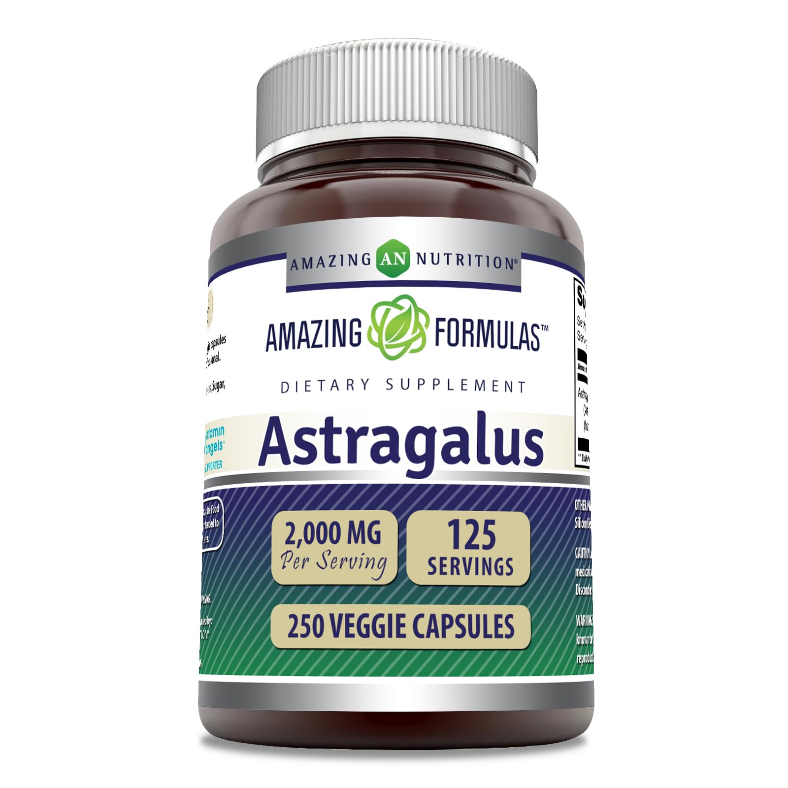 Amazing Nutrition astragale 2000 mg, bouteille visible, soutien potentiel au quotidien