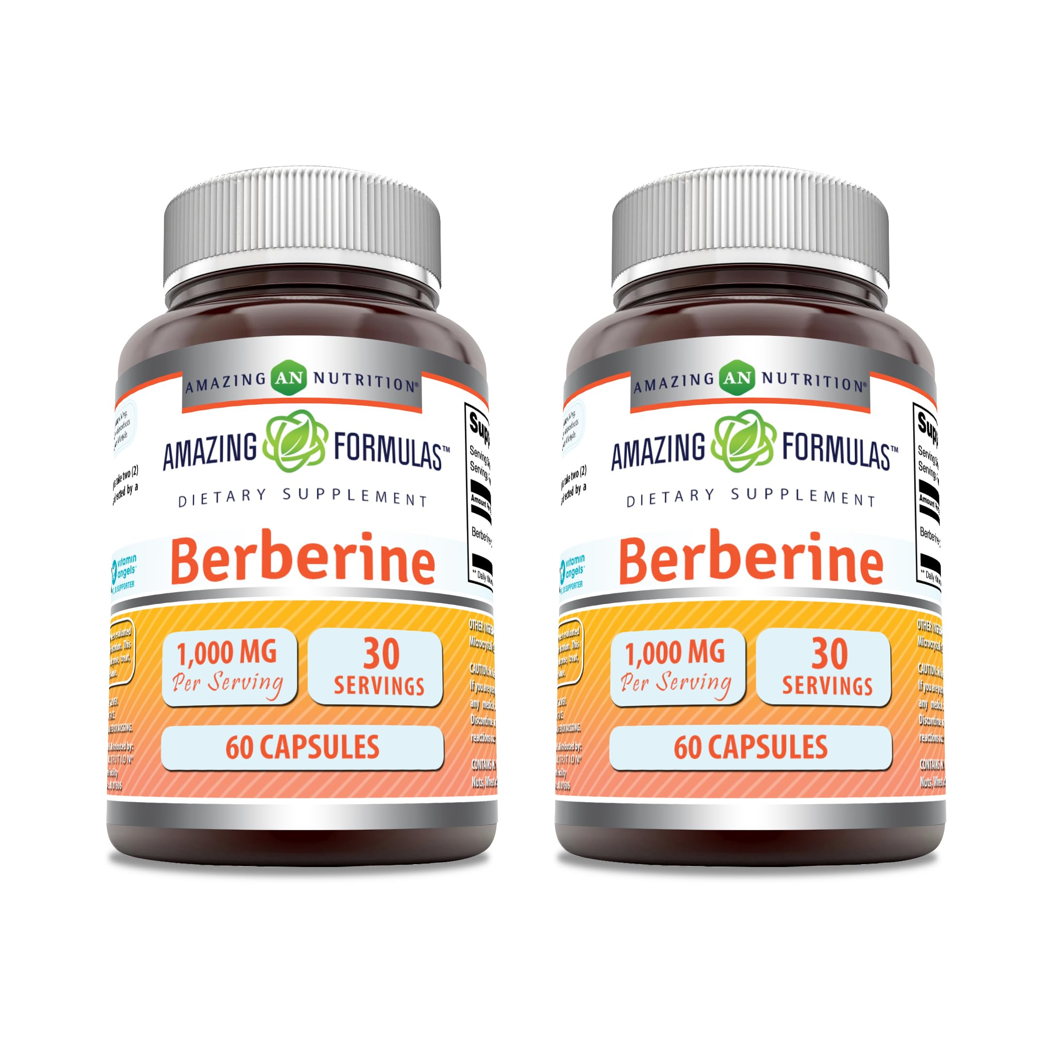 Amazing Nutrition Berberine 1000 mg, capsules, soutien énergie et équilibre quotidien.