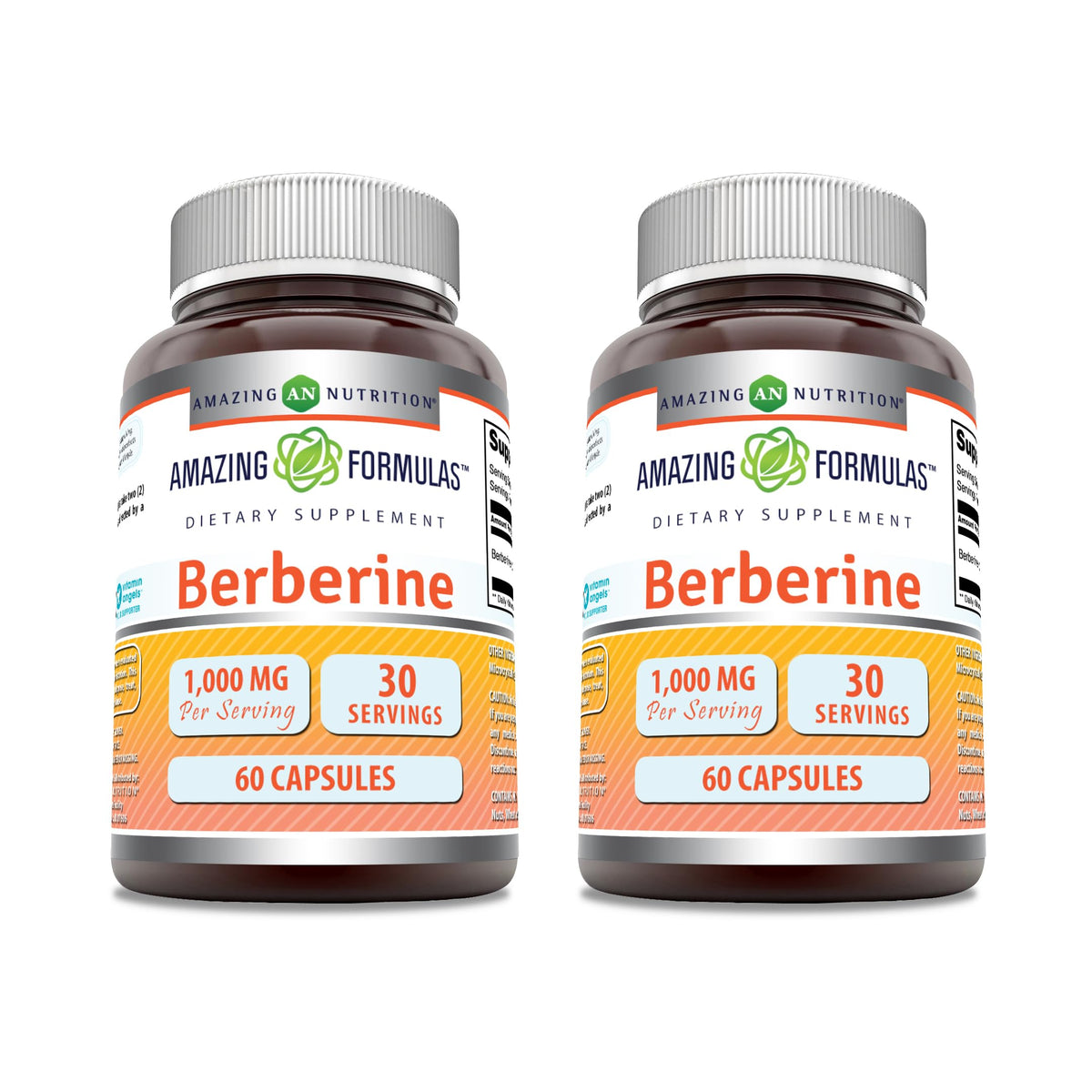 Amazing Nutrition Berberine 1000 mg, capsules, soutien énergie et équilibre quotidien.