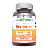 Amazing Nutrition Berberine bouteille 1000 mg prête à l'emploi pour l'utilisation quotidienne.