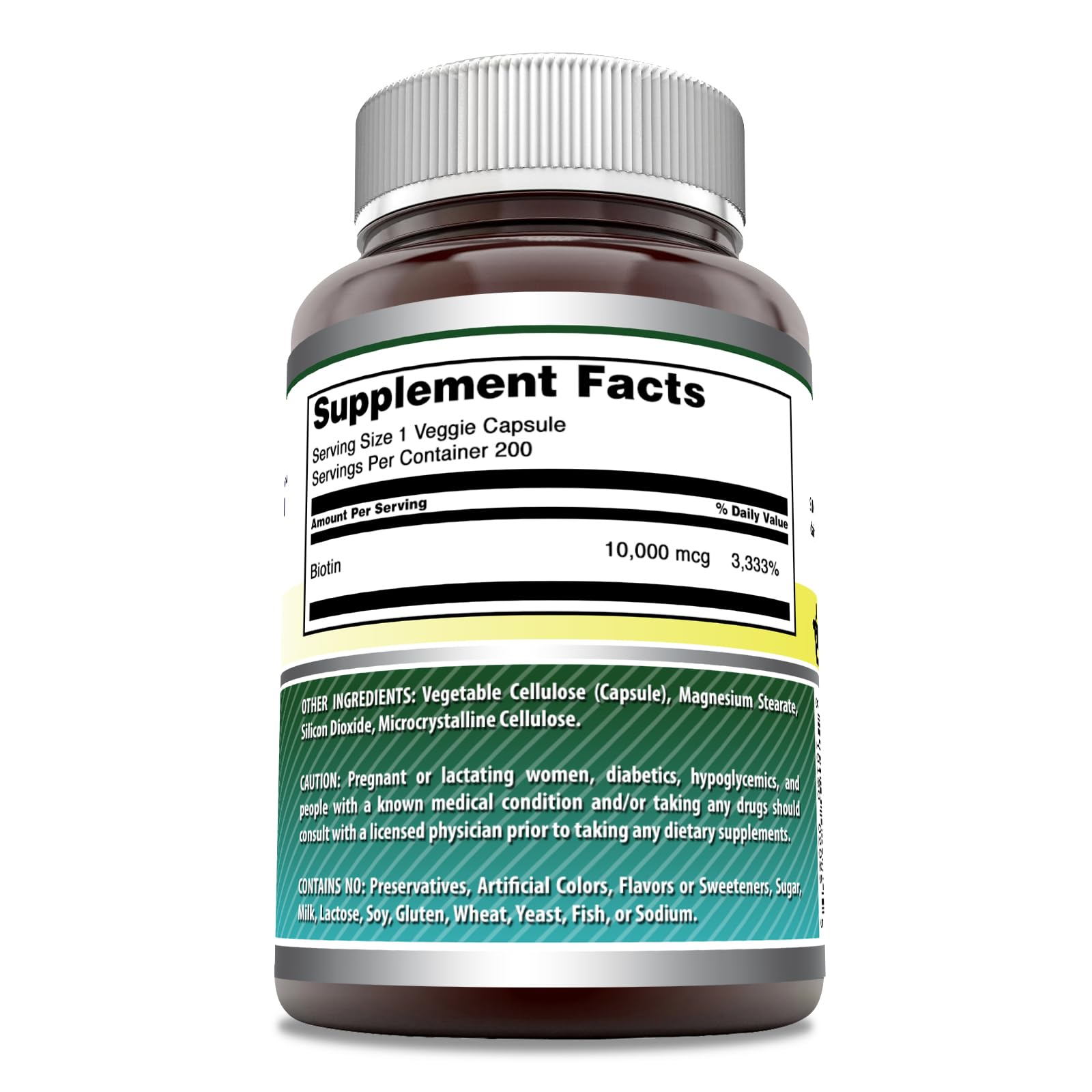 Amazing Nutrition Biotine 10000 mcg, boite-200-portions, format économique.
