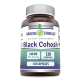 Amazing Nutrition Black Cohosh Capsules, boîte de 120, pratique pour la routine quotidienne.