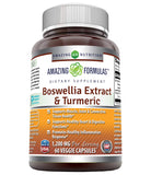Amazing Nutrition boswellia-turmeric capsules végétales: prise simple et pureté garantie.