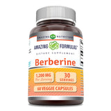 Bouteille Amazing Nutrition Berberine, capsules végétales faciles à prendre.