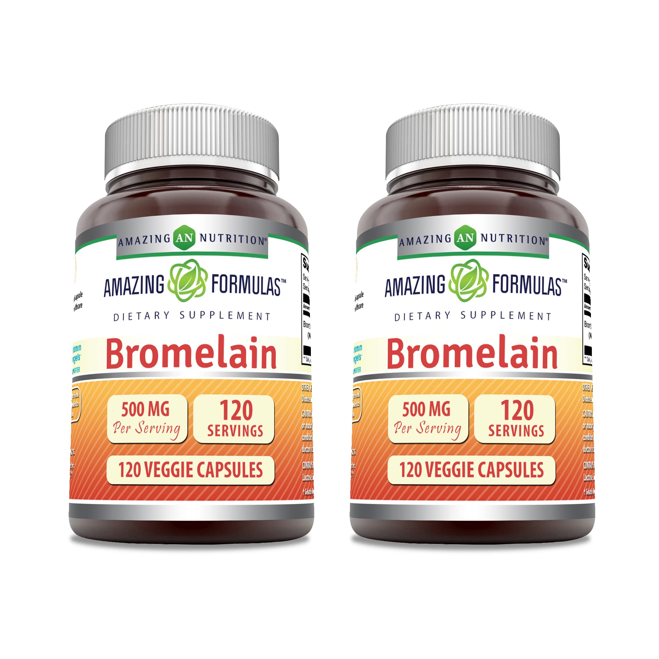 Bouteille Amazing Nutrition Bromelaine montrant le format pratique et pur