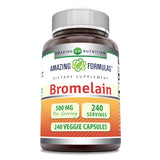 Capsules vegetales Amazing Nutrition Bromélaïne 500 mg soutien potentiel a la digestion