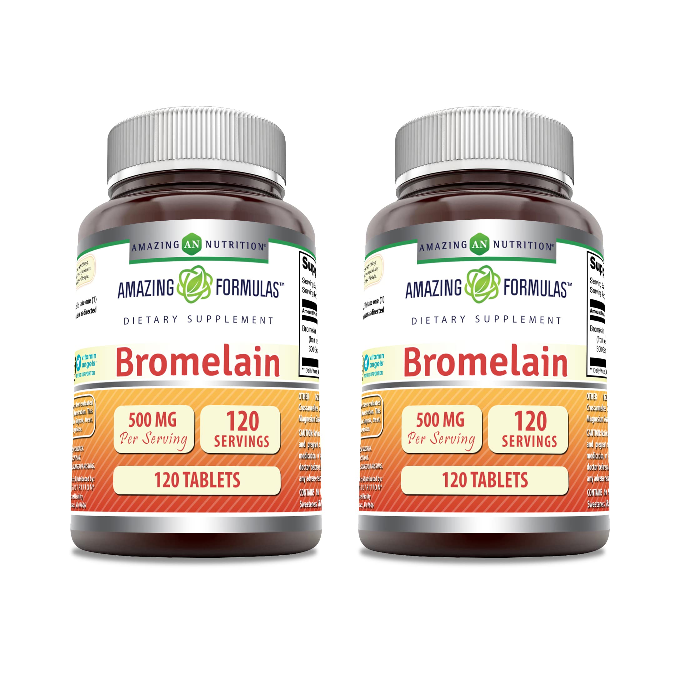 Amazing Nutrition Bromélaïne 500 mg – comprimés faciles à avaler, sans OGM et sans gluten, pour votre routine.