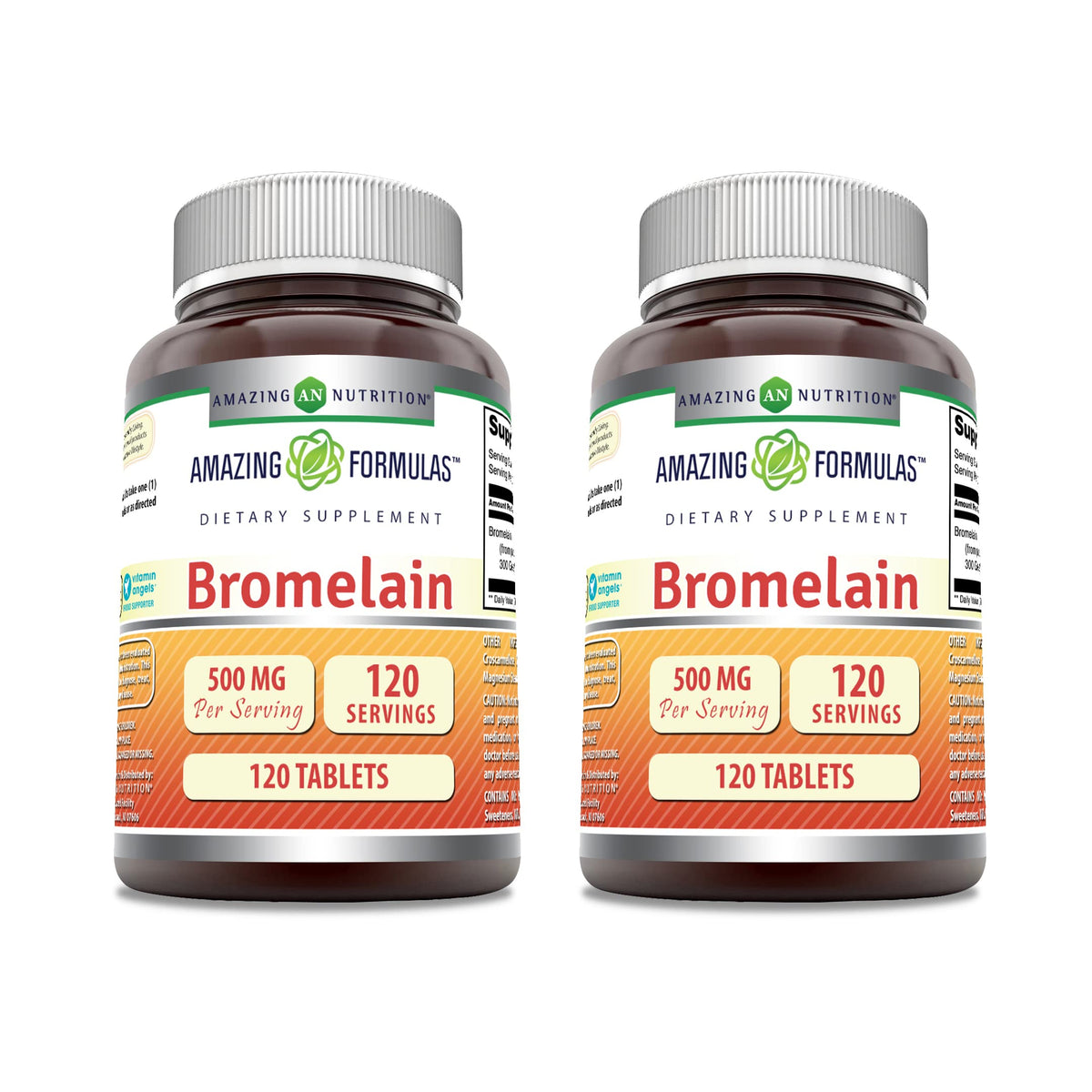 Amazing Nutrition Bromélaïne 500 mg – comprimés faciles à avaler, sans OGM et sans gluten, pour votre routine.