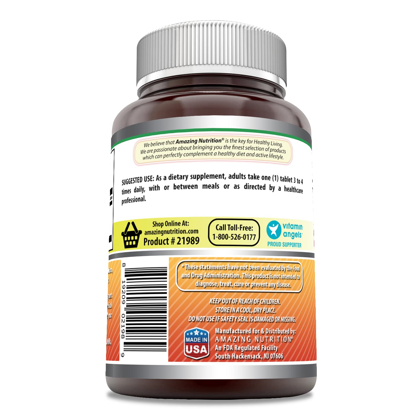 Amazing Nutrition Bromélaïne 500 mg, sceau de test tiers, assurance de pureté et puissance.