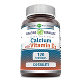 Amazing Nutrition Calcium D3, bouteille; prise quotidienne pratique et apport calcium D3