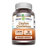 Amazing Nutrition Cannelle Ceylon - Bouteille 1200mg, utilisation quotidienne pratique.
