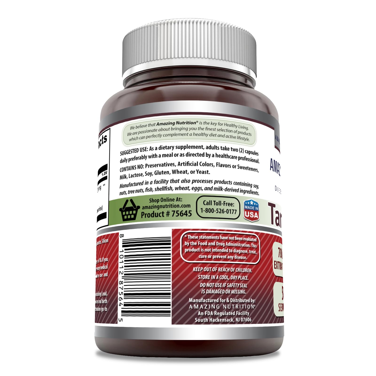 Amazing Nutrition capsules cerise tart, prise facile dans la vie active.