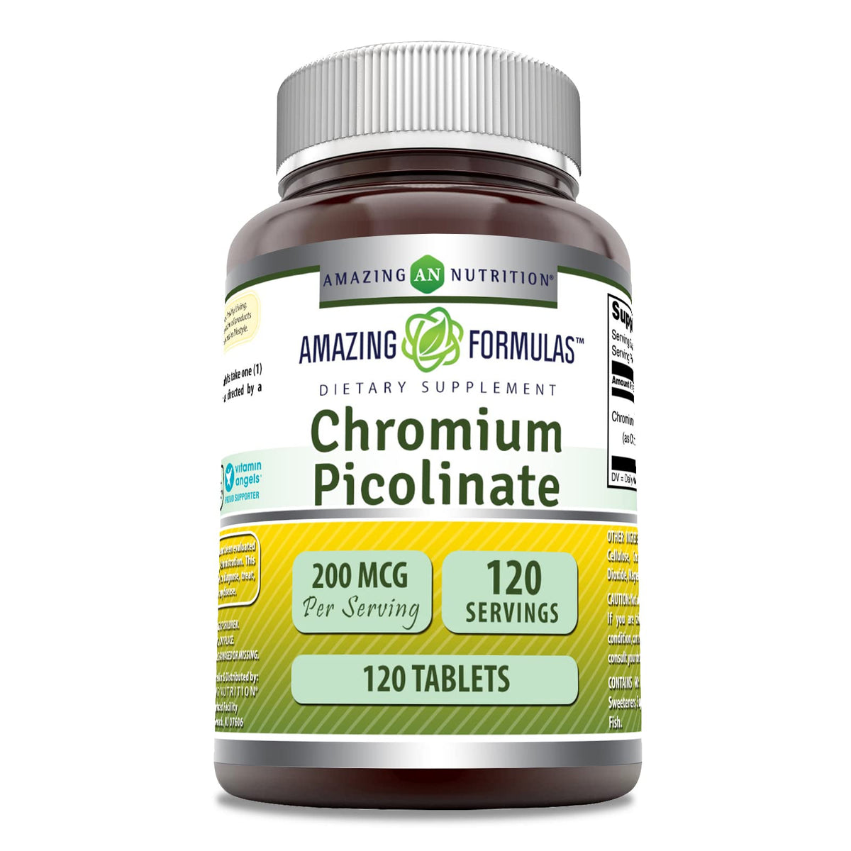 Packshot Amazing Nutrition Chromium Picolinate montrant l'emballage pratique pour la routine quotidienne