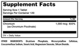 Amazing Nutrition Chromium Picolinate comprimés sans gluten pour divers régimes.