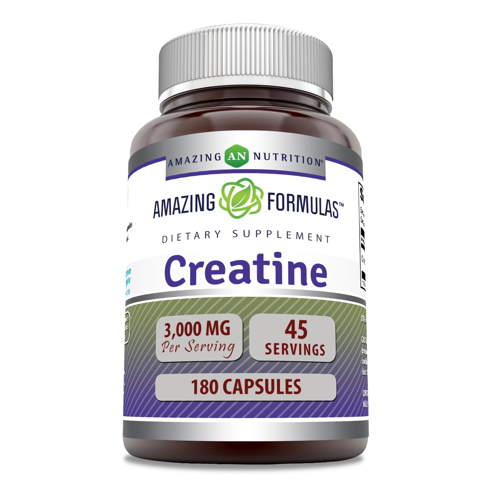 Amazing Nutrition créatine monohydrate, bouteille visible, soutien potentiel de la performance lors de séances