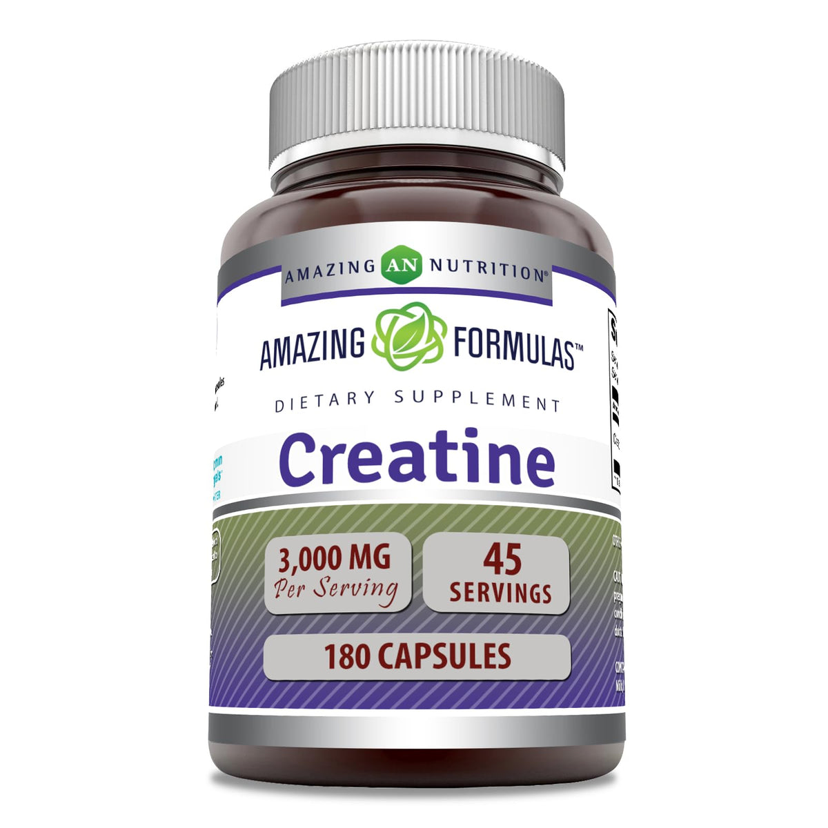 Amazing Nutrition créatine monohydrate, bouteille visible, soutien potentiel de la performance lors de séances