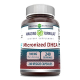 Capsule végétarienne Amazing Nutrition DHEA, absorption facilitée.