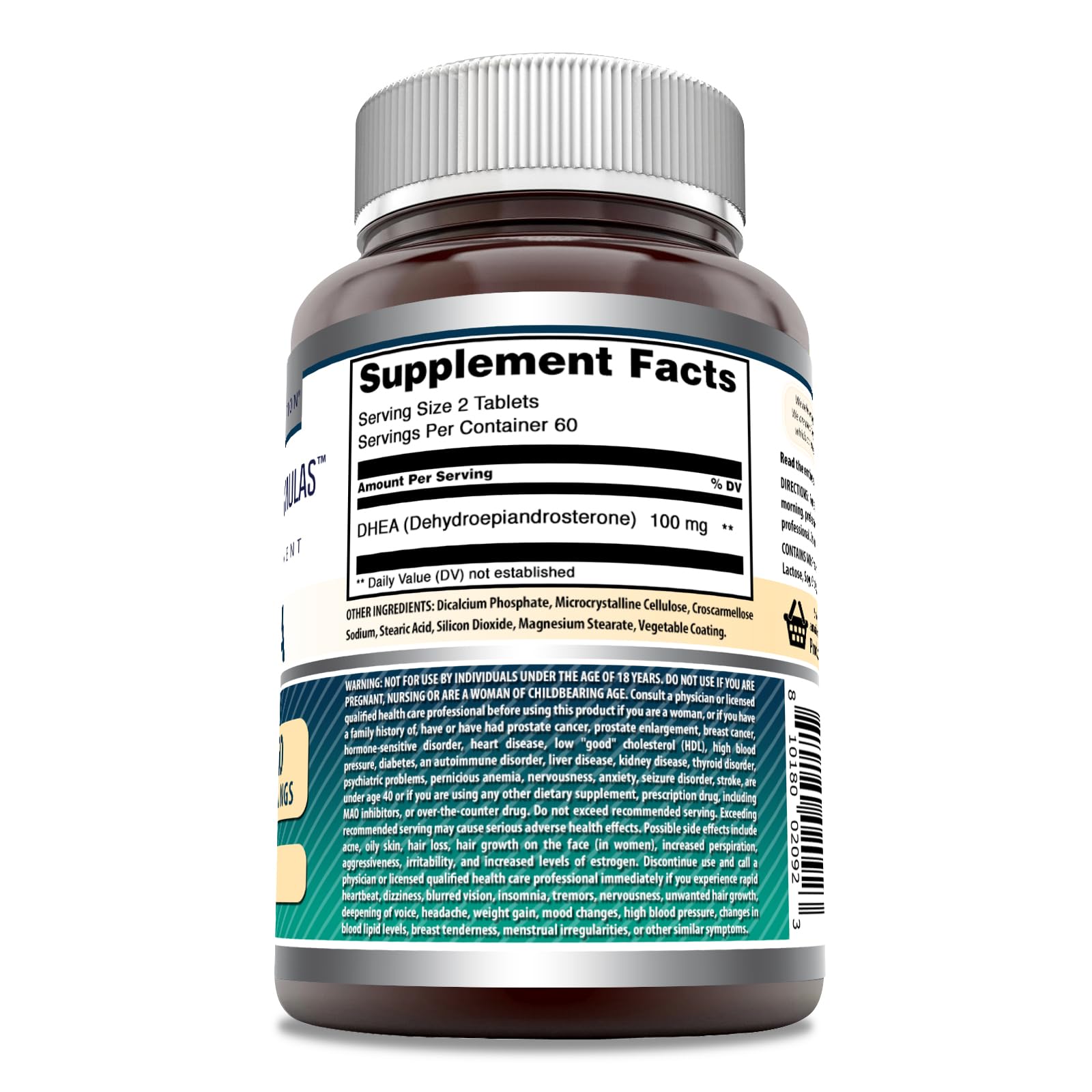 Amazing Nutrition DHEA, tablettes – portions simples, sans OGM.