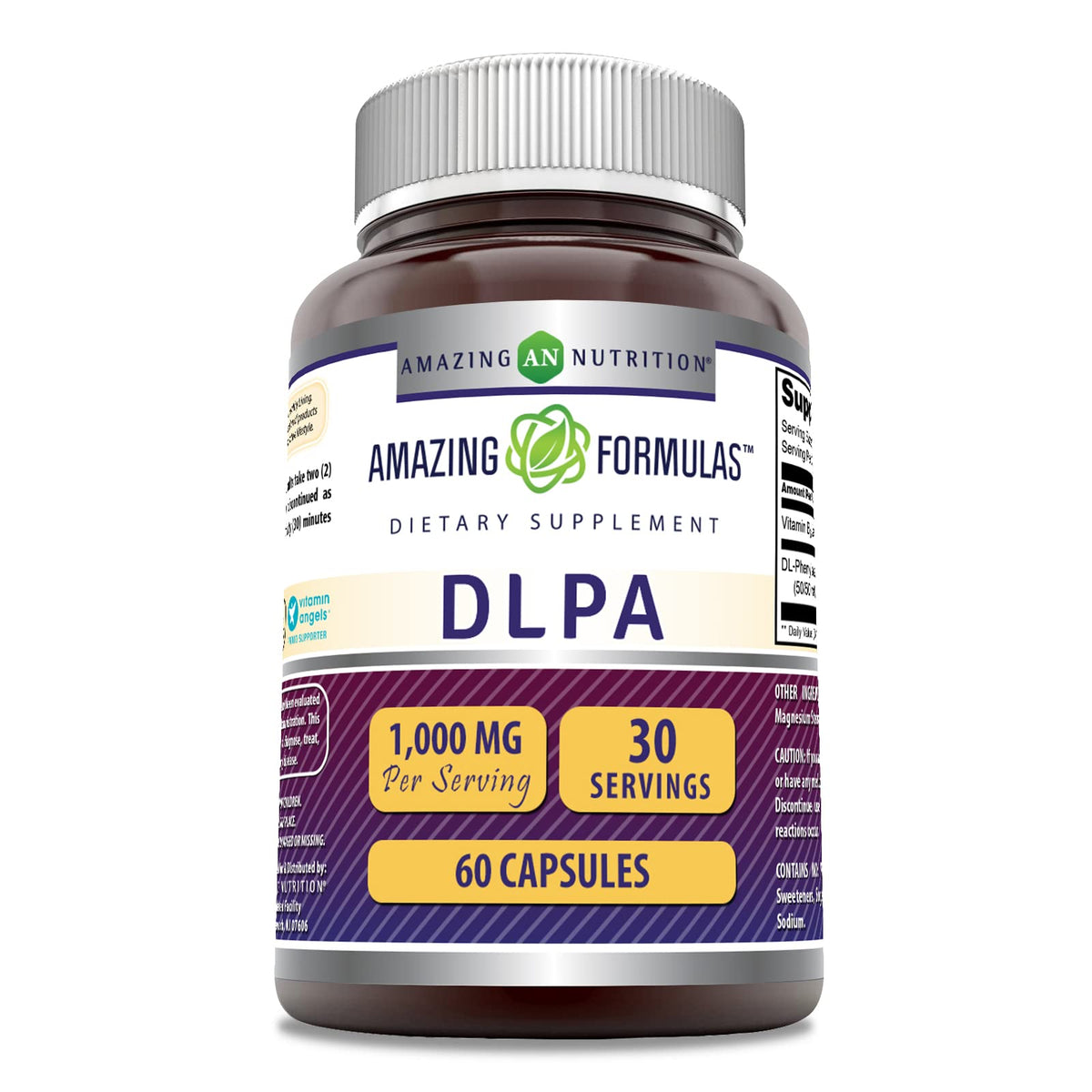 Amazing Nutrition DLPA: bouteille de 60 gélules prête pour le quotidien