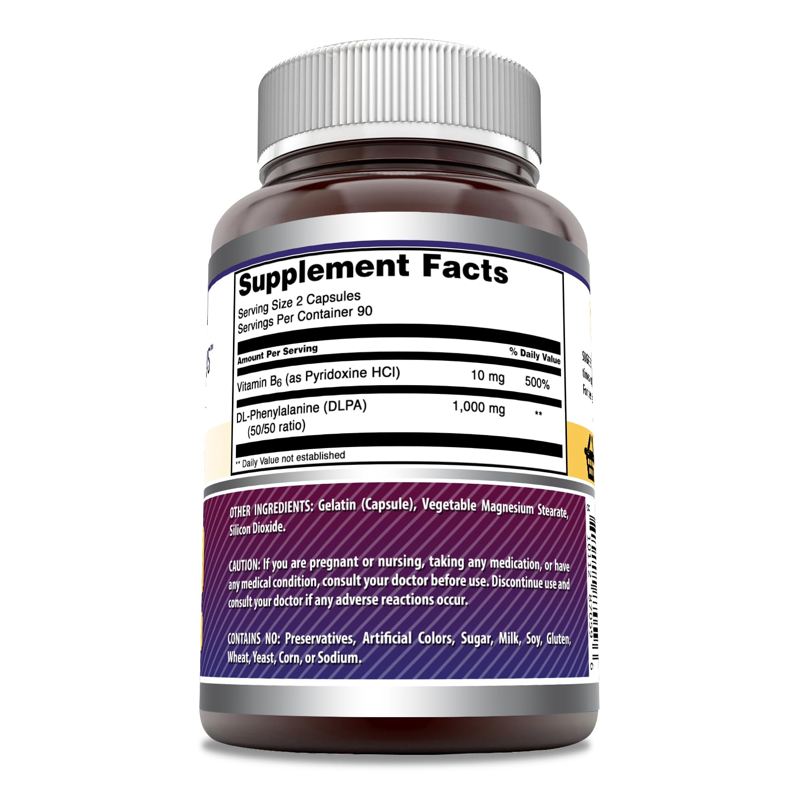 Gélules DLPA Amazing Nutrition, dosage 1000 mg faciles à avaler