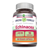 Amazing Nutrition Echinacea 1300 mg, boîte et gélules, option végétarienne pratique.
