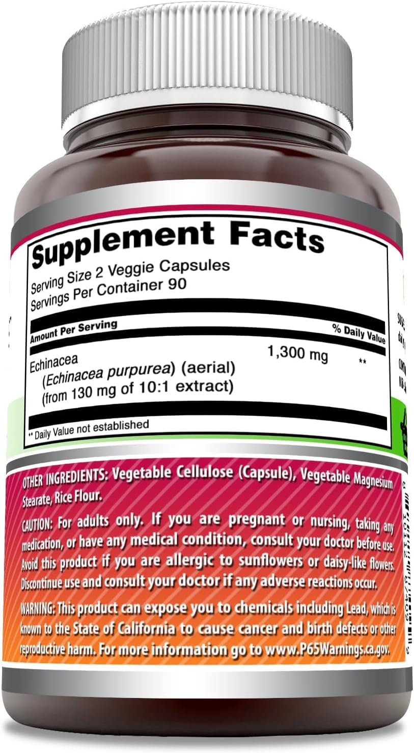 Amazing Nutrition Echinacea – capsules végétales faciles à prendre pour routine.