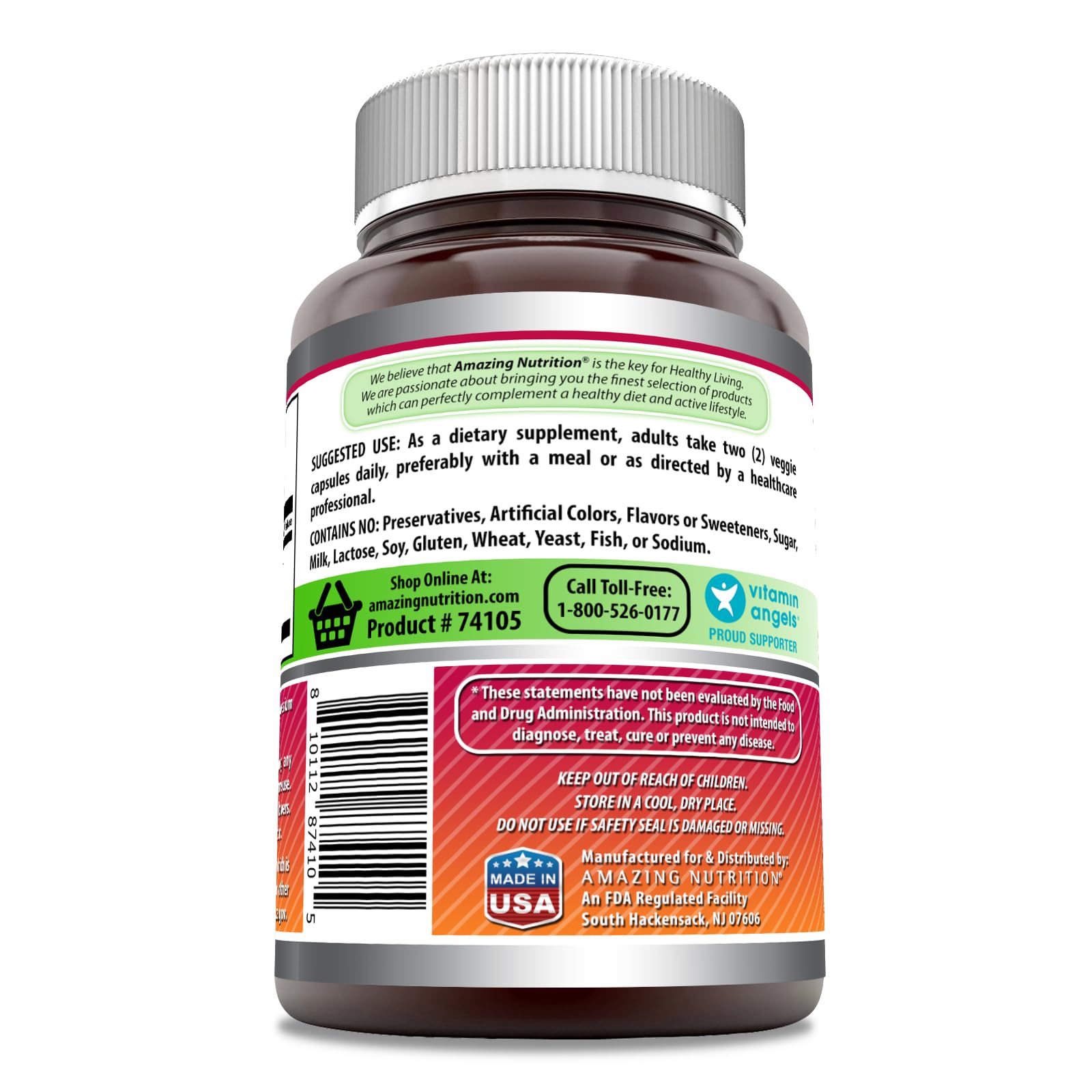 Amazing Nutrition Échinacée – capsules végétales, dosage élevé par portion.