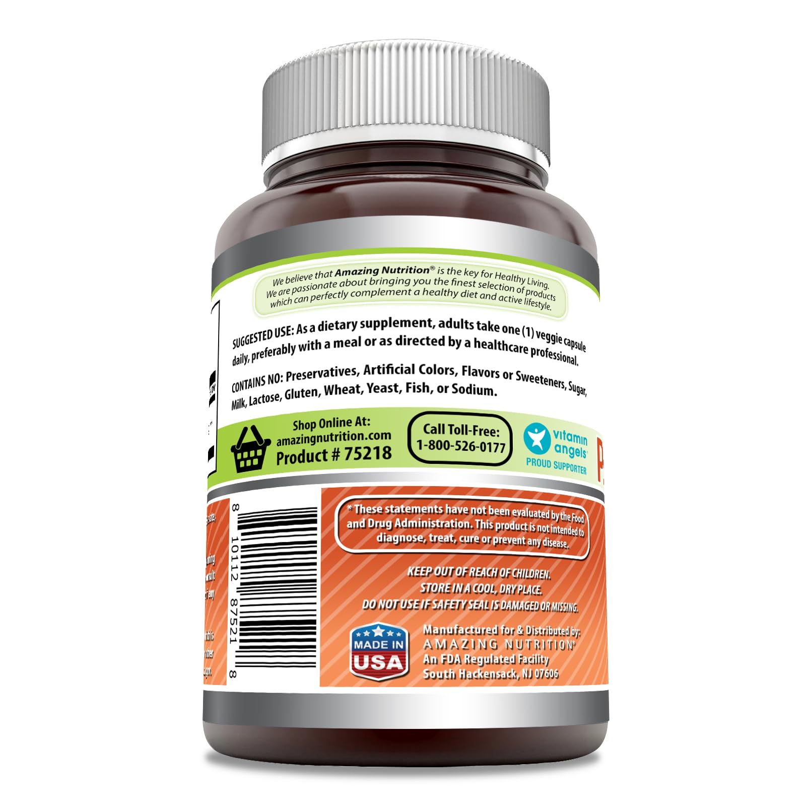 Amazing Nutrition emballage certifié GMP fabriqué aux États-Unis, qualité et pureté garanties