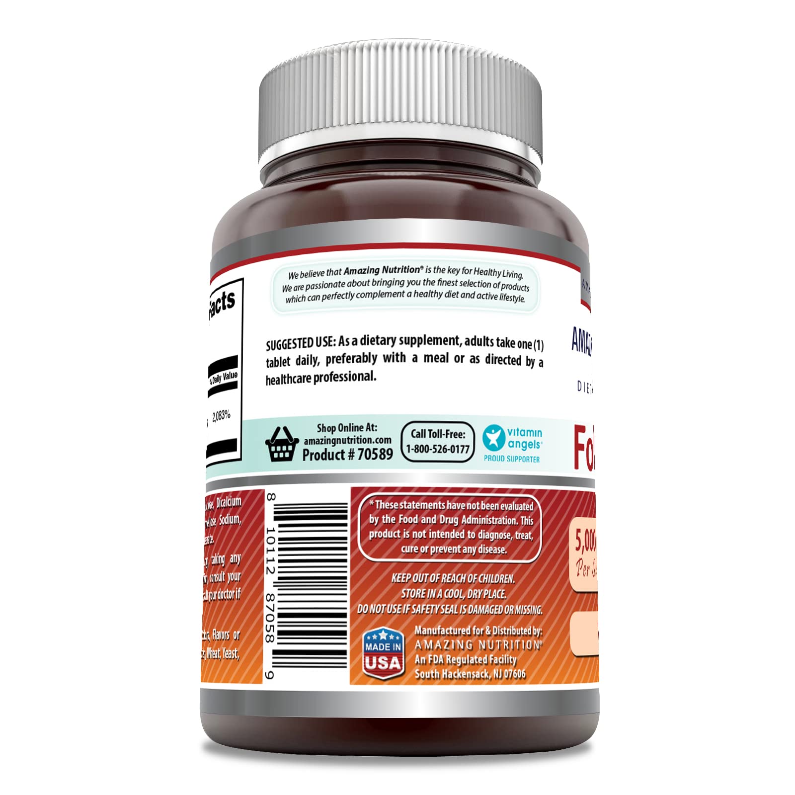 Amazing Nutrition emballage non-OGM visible, information claire sur le produit.