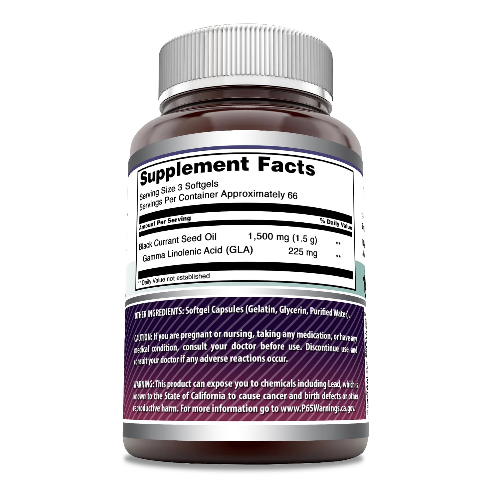 Gélules cassis molles Amazing Nutrition, faciles à prendre dans la routine quotidienne.