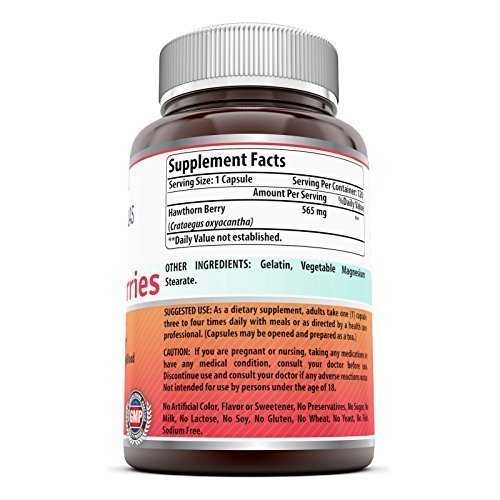 Amazing Nutrition Hawthorn Berries - Bouteille fabriquée aux Etats-Unis pour une traçabilité fiable.