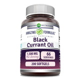 Amazing Nutrition huile de cassis 1500 mg en bouteille, source pratique de GLA.