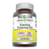 Amazing Nutrition – huile d’onagre 1300 mg en bouteille, pureté et concentration élevée.