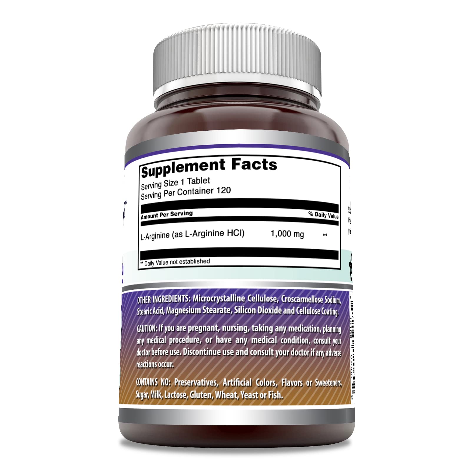 Amazing Nutrition L-Arginine sans gluten pour votre régime.
