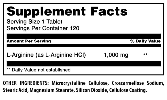 Amazing Nutrition L-Arginine sans OGM, composition naturelle.