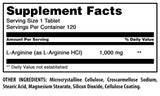Amazing Nutrition L-Arginine sans OGM, composition naturelle.