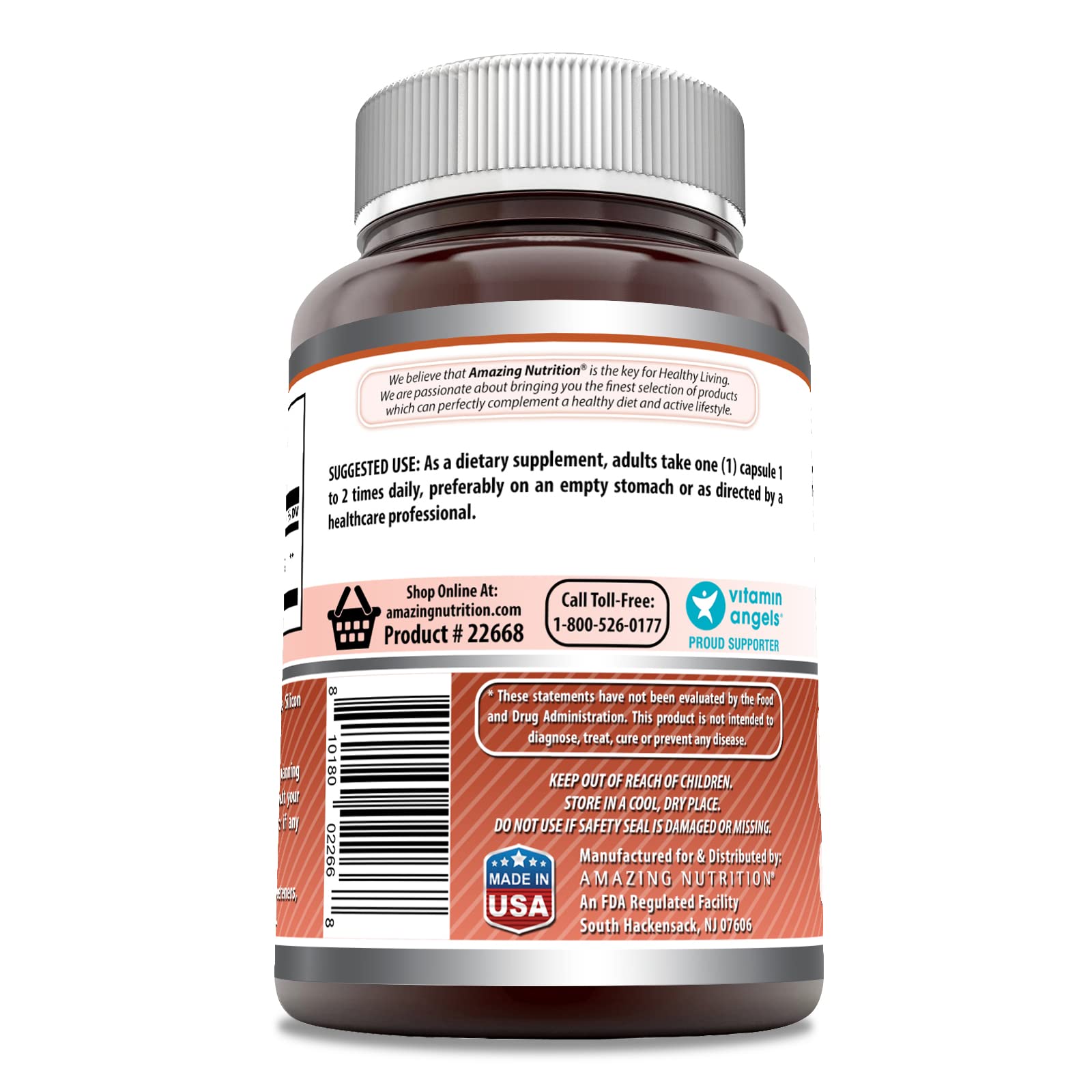 Amazing Nutrition L-Lysine 500 mg – capsules faciles à avaler avec de l'eau