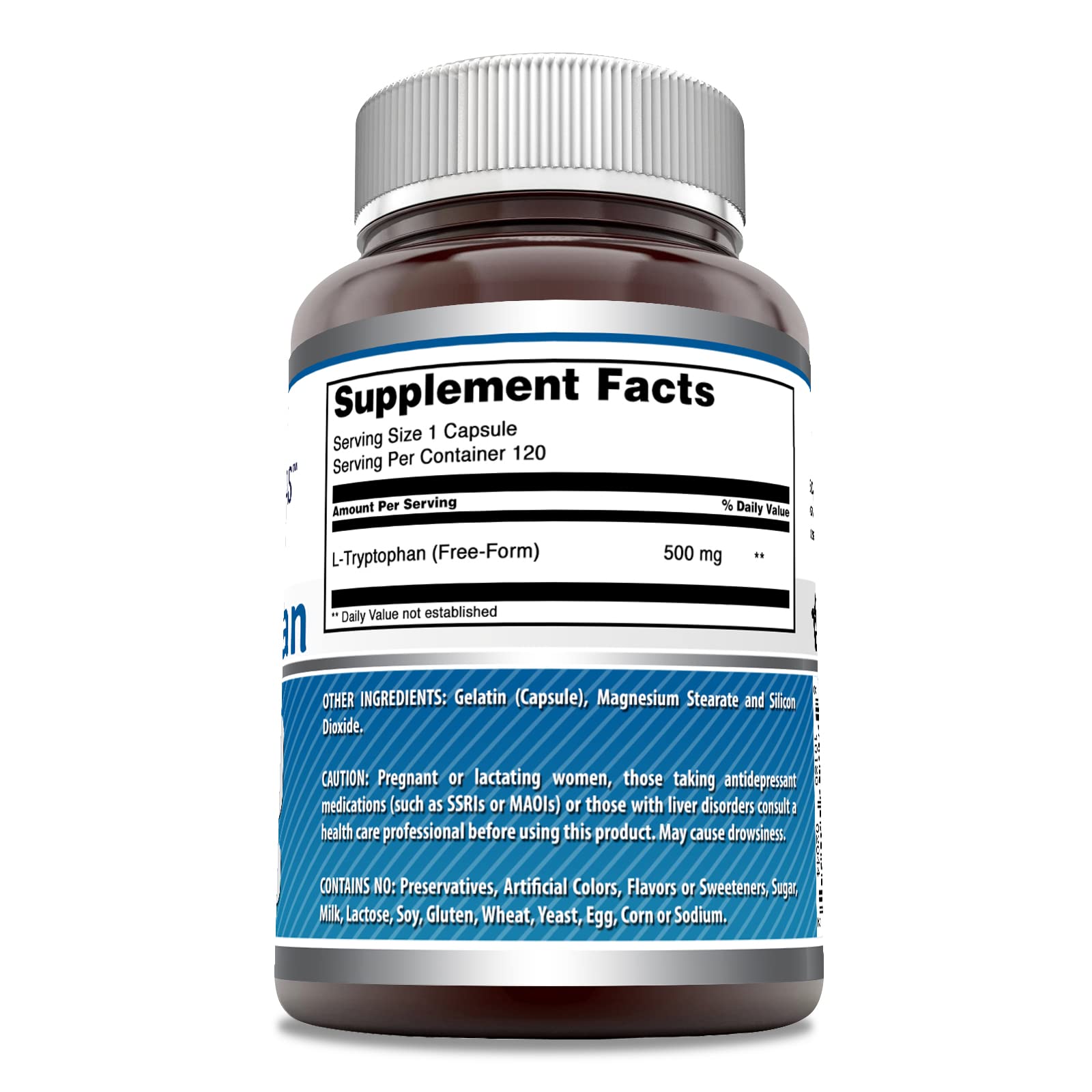 Amazing Nutrition L-Tryptophane : capsules faciles à avaler pour le bien-être quotidien.