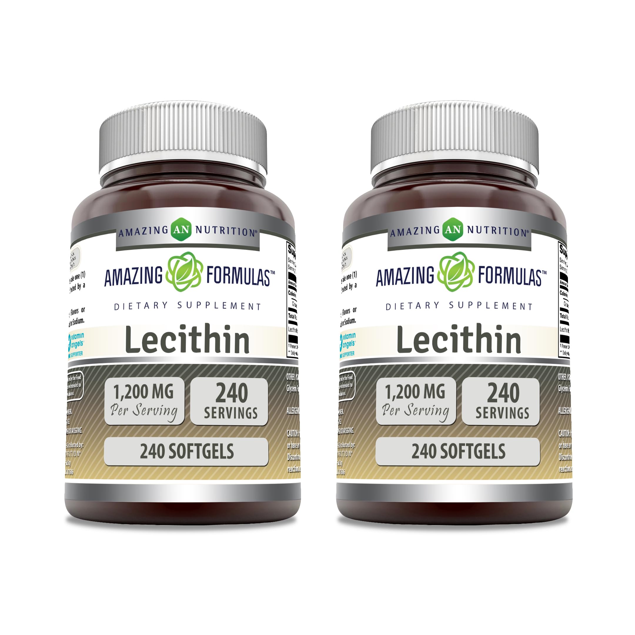 Amazing Nutrition Lecithine 1200 mg en gélules molles, pratique pour la routine quotidienne.