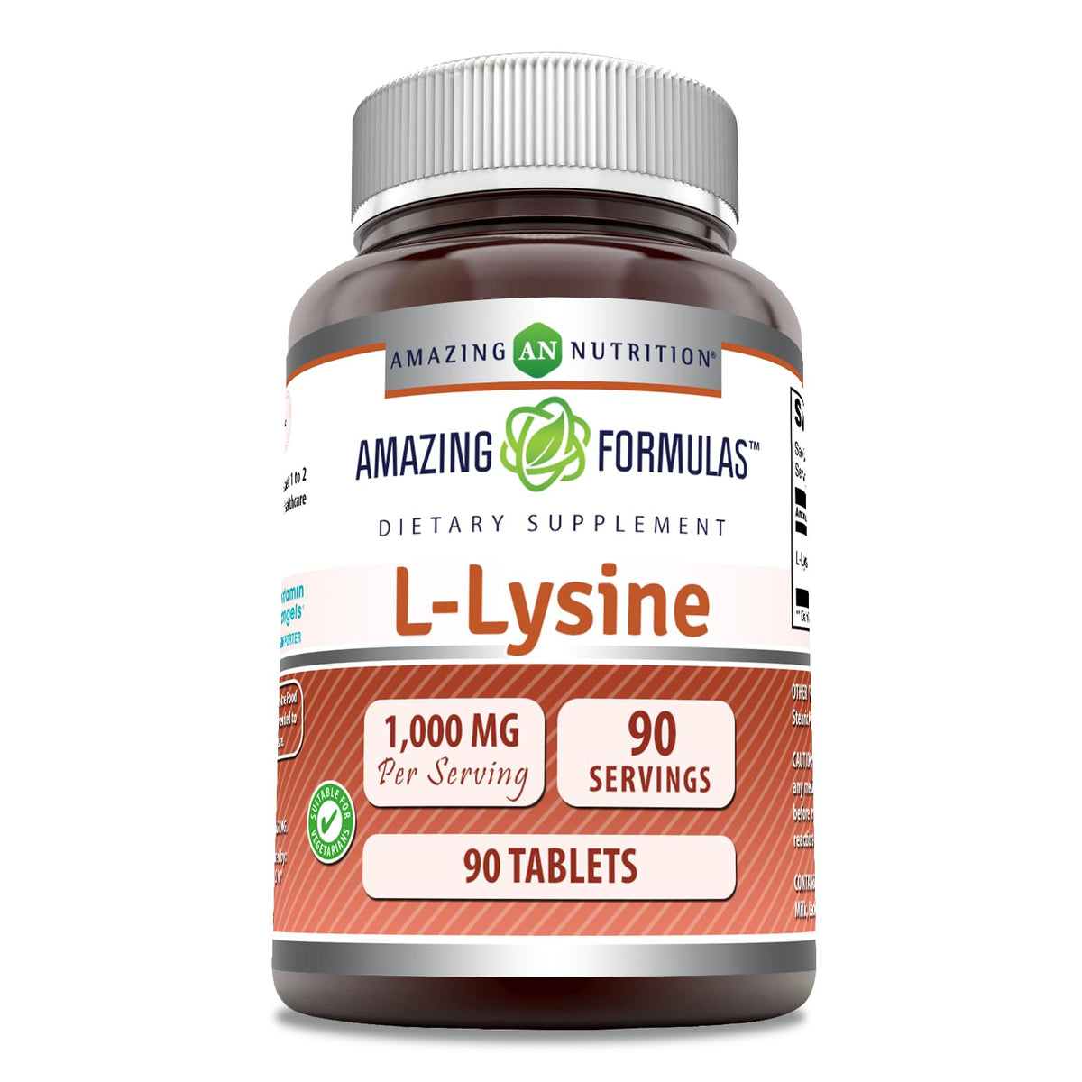 Boîte Amazing Nutrition L-Lysine 1000 mg, présentation pratique.