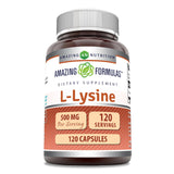 Gélules L-Lysine Amazing Nutrition en bouteille, usage quotidien pratique.